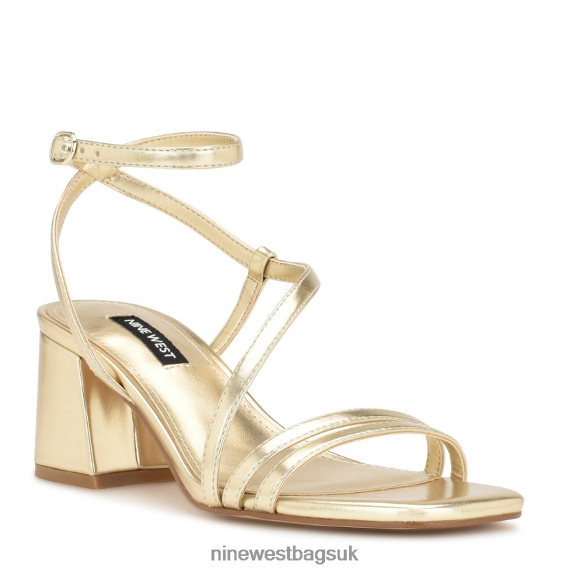 Nine West Georga Block Heel Sandals RFX40B191 - Nine West UK Sale Platino