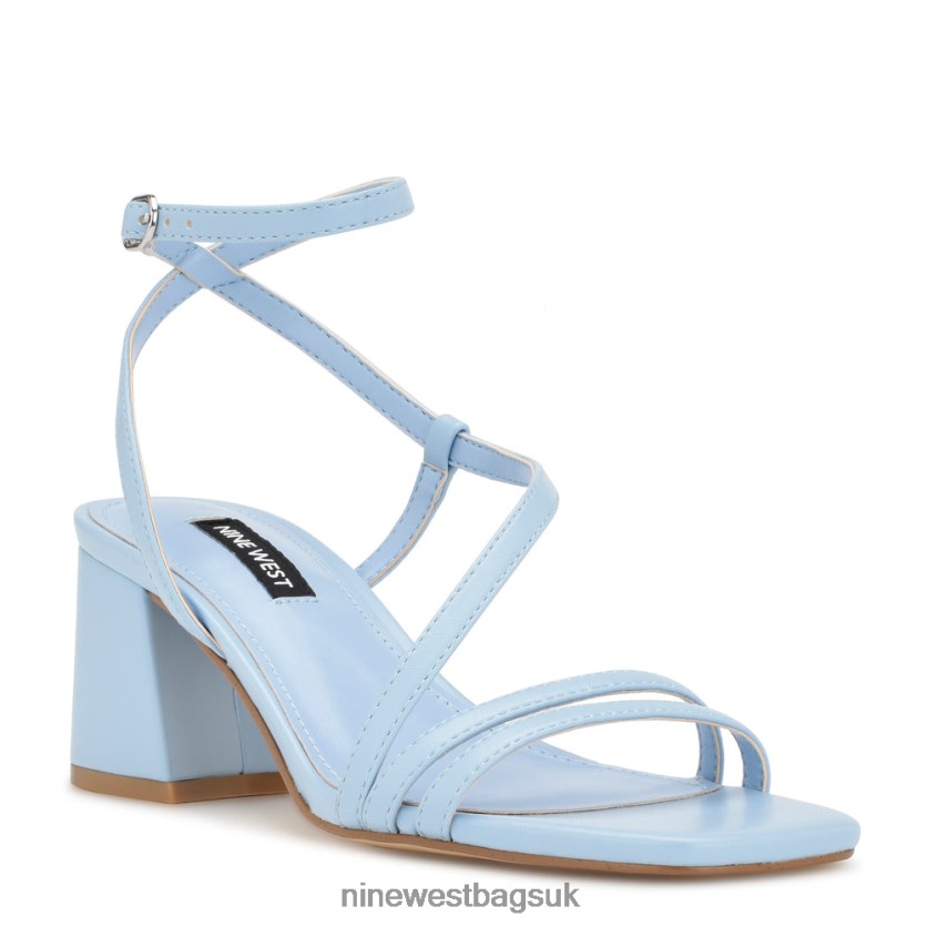 Nine West Georga Block Heel Sandals RFX40B192 - Nine West Bags UK Light Blue