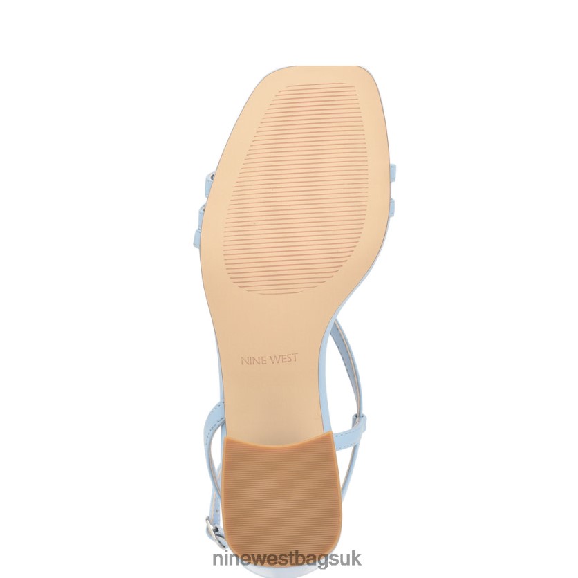 Nine West Georga Block Heel Sandals RFX40B192 - Nine West Bags UK Light Blue