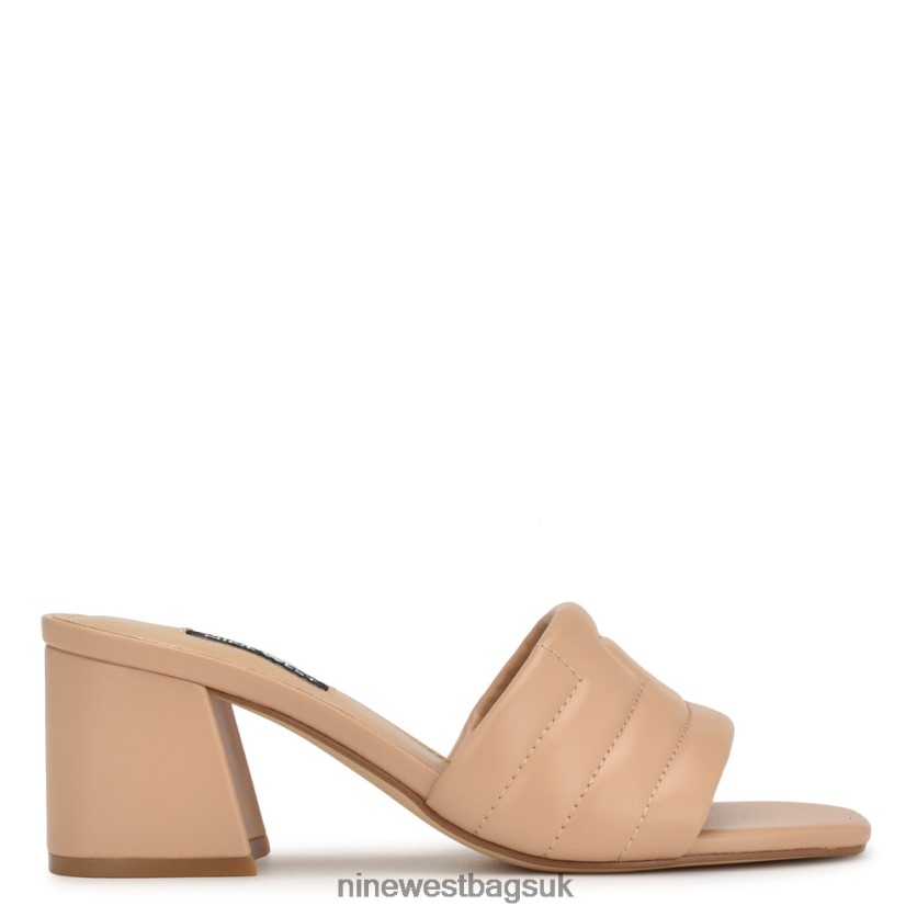 Nine West Glenra Heeled Slide Sandals RFX40B246 - Nine West Sandals UK Light Pink