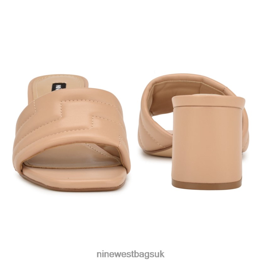 Nine West Glenra Heeled Slide Sandals RFX40B246 - Nine West Sandals UK Light Pink