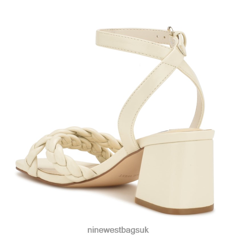 Nine West Gracann Block Heel Sandals RFX40B326 - Nine West Sandals UK Chic Cream