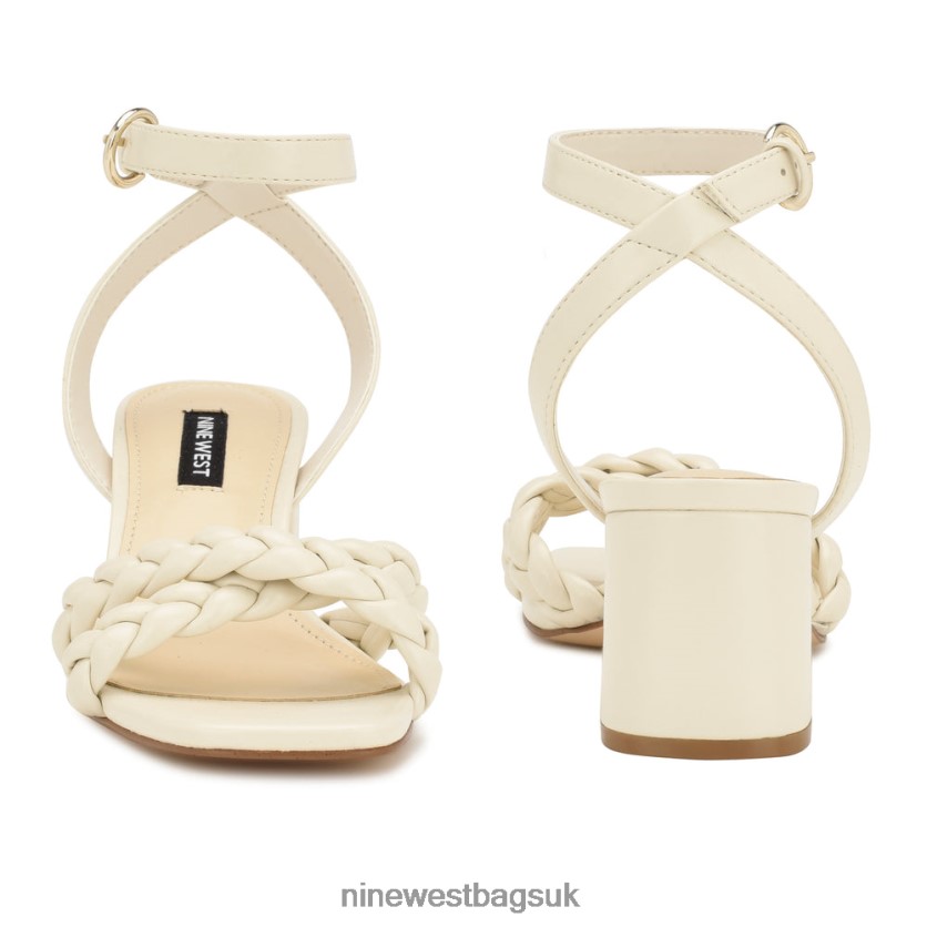 Nine West Gracann Block Heel Sandals RFX40B326 - Nine West Sandals UK Chic Cream