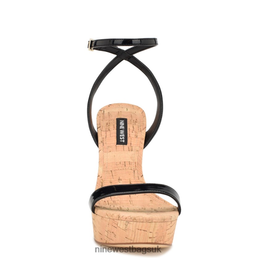 Nine West Gracey Platform Sandals RFX40B1708 - Nine West Bags UK Black Patent