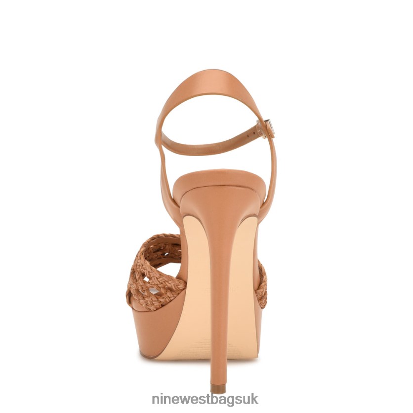 Nine West Grecia Platform Sandals RFX40B154 - Nine West Sandals UK Medium Natural