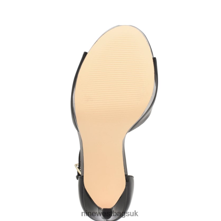 Nine West Grilo Ankle Strap Platform Sandals RFX40B189 - Nine West UK Black Patent