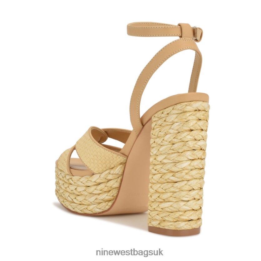 Nine West Hayya Woven Platform Sandals RFX40B199 - Nine West UK Sale Natural