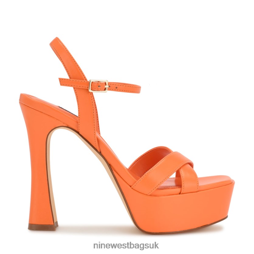 Nine West Iriv Platform Sandals RFX40B1725 - Nine West UK Orange