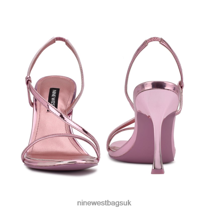 Nine West Isaw Dress Sandals RFX40B1982 - Nine West Sandals UK Pink Metallic