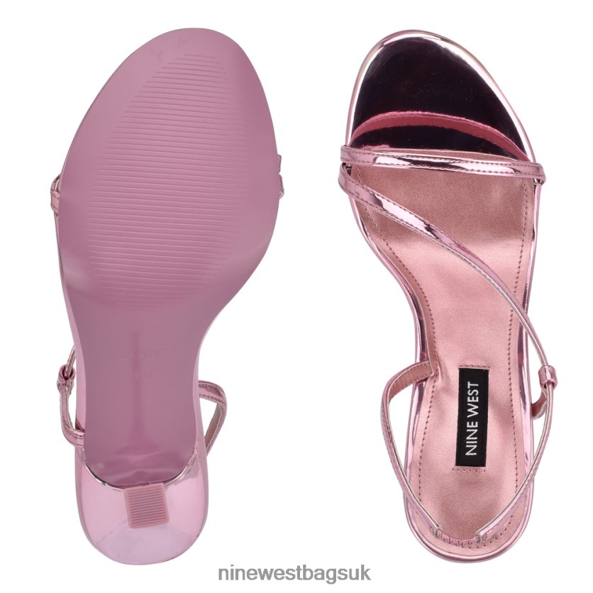 Nine West Isaw Dress Sandals RFX40B1982 - Nine West Sandals UK Pink Metallic