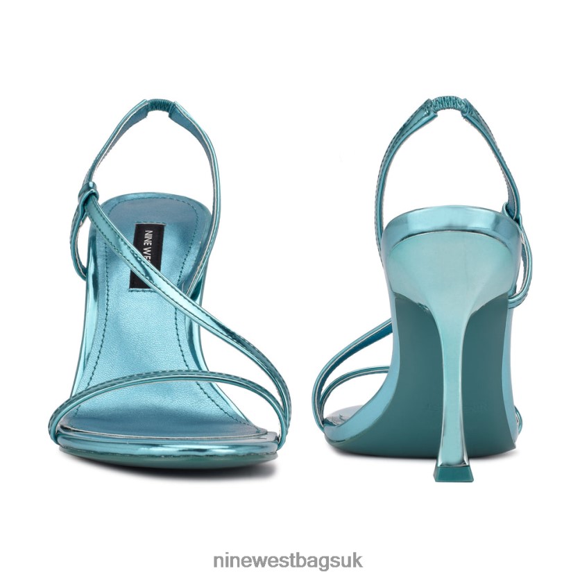 Nine West Isaw Dress Sandals RFX40B1986 - Nine West Sandals UK Blue Metallic