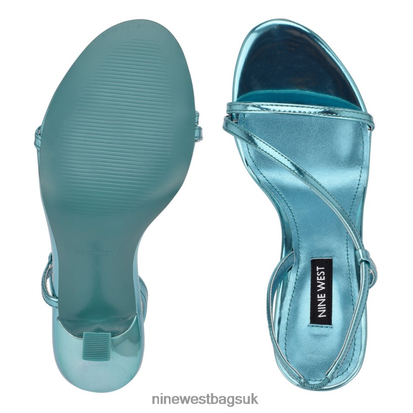 Nine West Isaw Dress Sandals RFX40B575 - Nine West UK Sale Blue Metallic