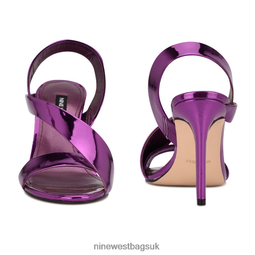 Nine West Itzel Dress Sandals RFX40B1837 - Nine West UK Purple Mirror Metallic
