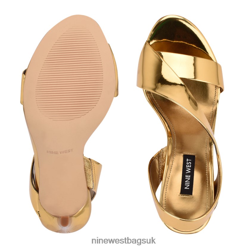 Nine West Itzel Dress Sandals RFX40B1838 - Nine West Sandals UK Bronze Mirror Metallic
