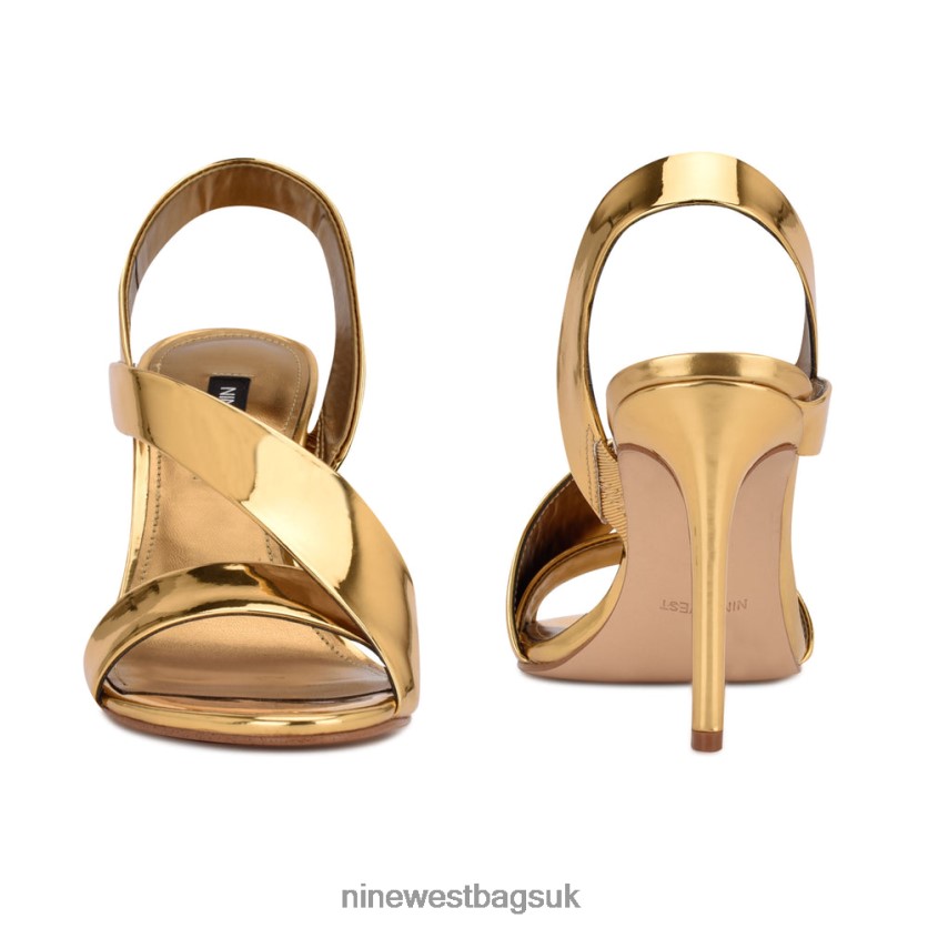 Nine West Itzel Dress Sandals RFX40B407 - Nine West UK Sale Bronze Mirror Metallic