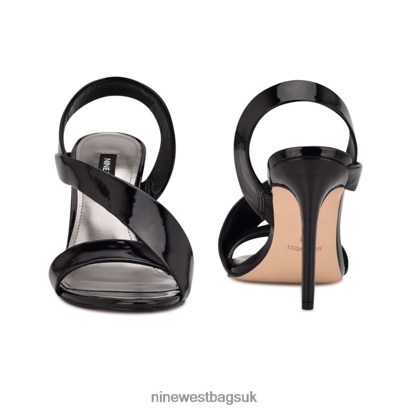 Nine West Itzel Dress Sandals RFX40B408 - Nine West Bags UK Black Patent