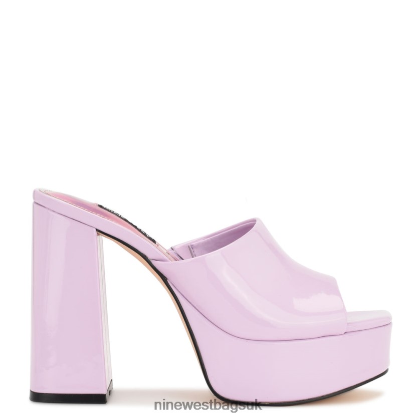 Nine West Jilie Platform Slide Sandals RFX40B256 - Nine West Bags UK Lilac Patent