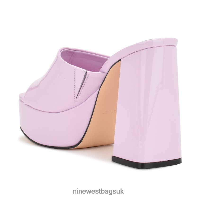 Nine West Jilie Platform Slide Sandals RFX40B256 - Nine West Bags UK Lilac Patent