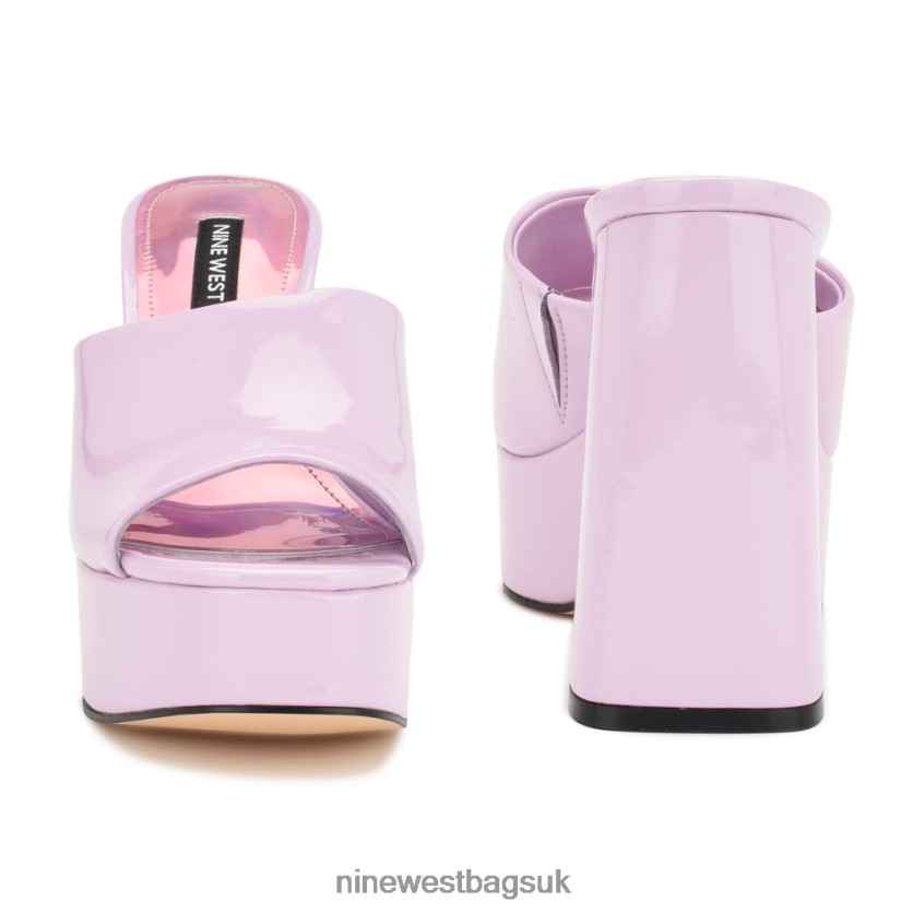 Nine West Jilie Platform Slide Sandals RFX40B256 - Nine West Bags UK Lilac Patent