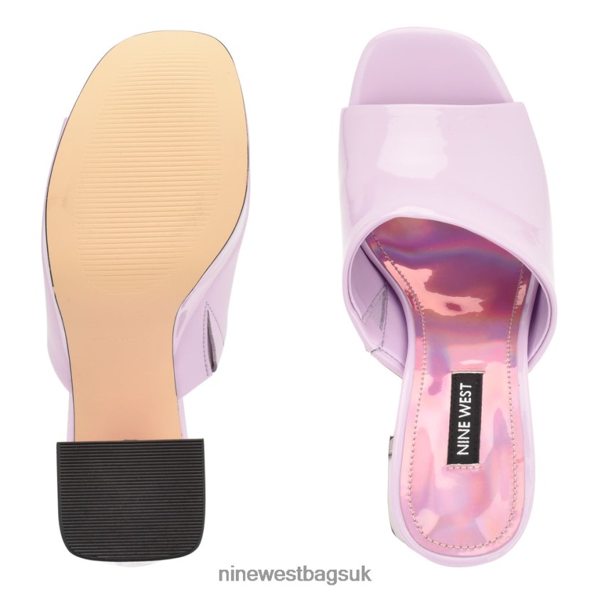 Nine West Jilie Platform Slide Sandals RFX40B256 - Nine West Bags UK Lilac Patent