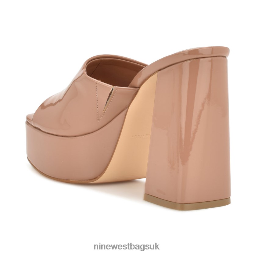 Nine West Jilie Platform Slide Sandals RFX40B257 - Nine West UK Clay Patent