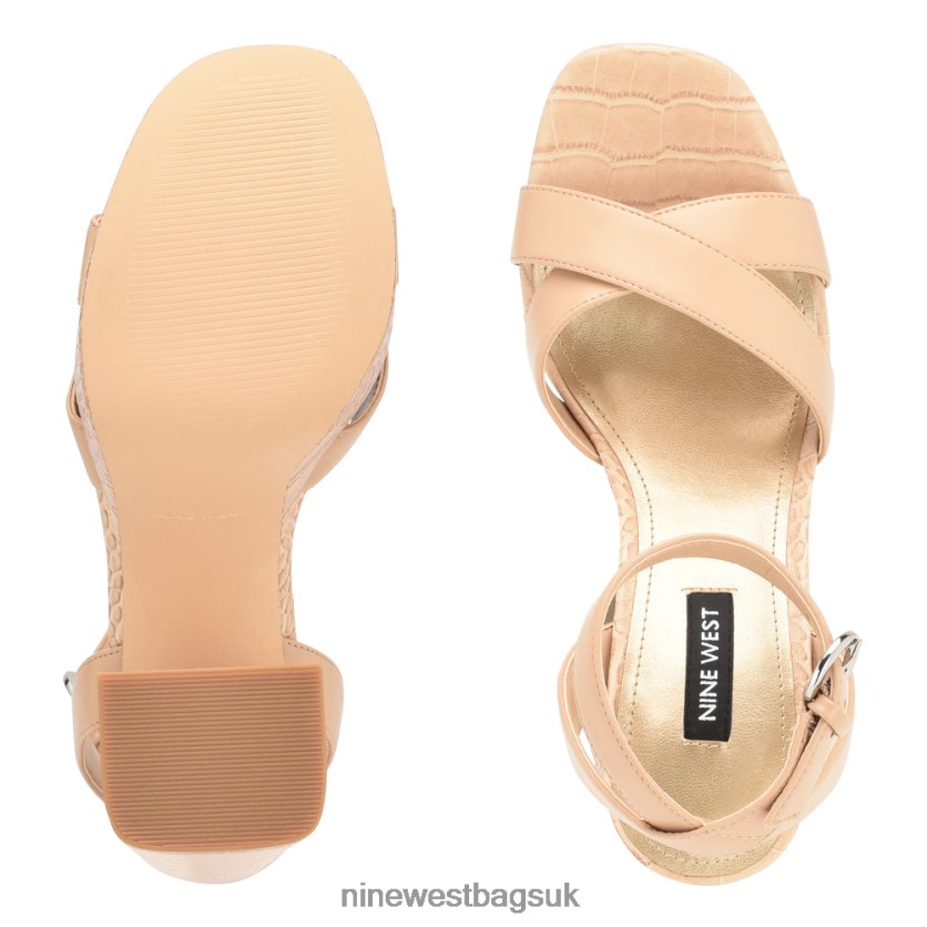 Nine West Joya Platform Sandals RFX40B322 - Nine West Sandals UK Warm Blush Croco