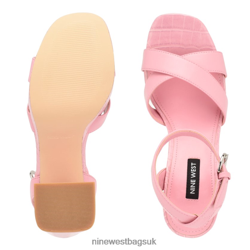 Nine West Joya Platform Sandals RFX40B323 - Nine West UK Sale Pink Croco