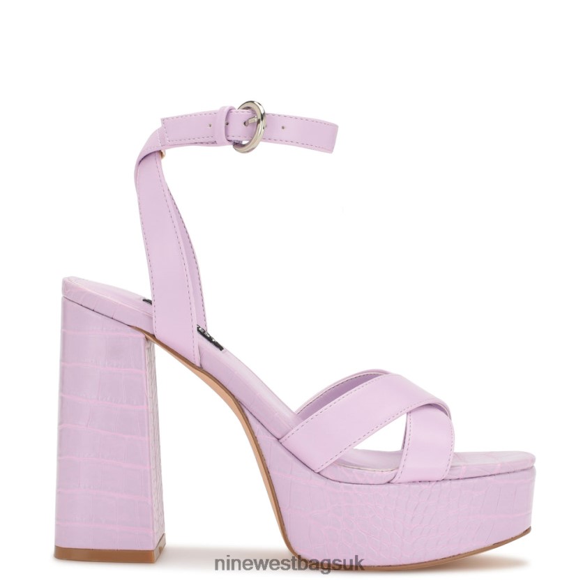 Nine West Joya Platform Sandals RFX40B324 - Nine West Bags UK Lilac Croco