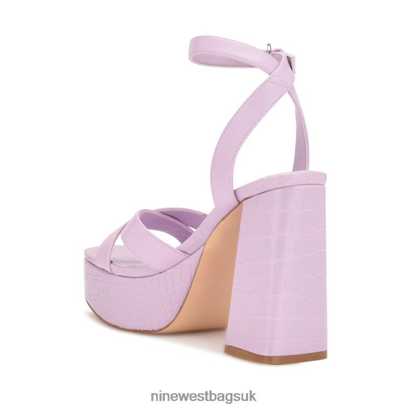 Nine West Joya Platform Sandals RFX40B324 - Nine West Bags UK Lilac Croco