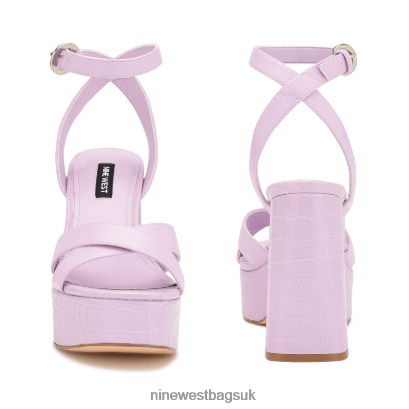 Nine West Joya Platform Sandals RFX40B324 - Nine West Bags UK Lilac Croco