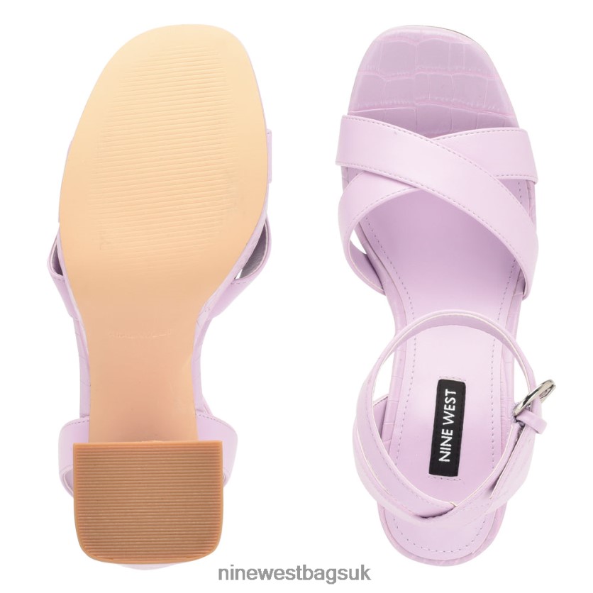 Nine West Joya Platform Sandals RFX40B324 - Nine West Bags UK Lilac Croco