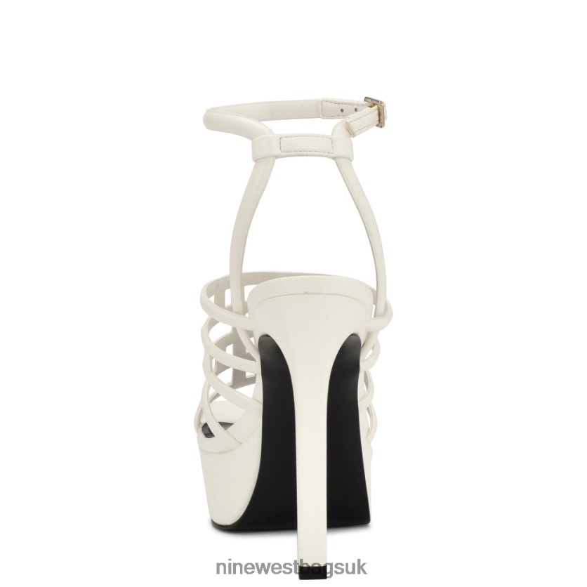 Nine West Kelinda Ankle Strap Platform Sandals RFX40B1746 - Nine West Sandals UK White