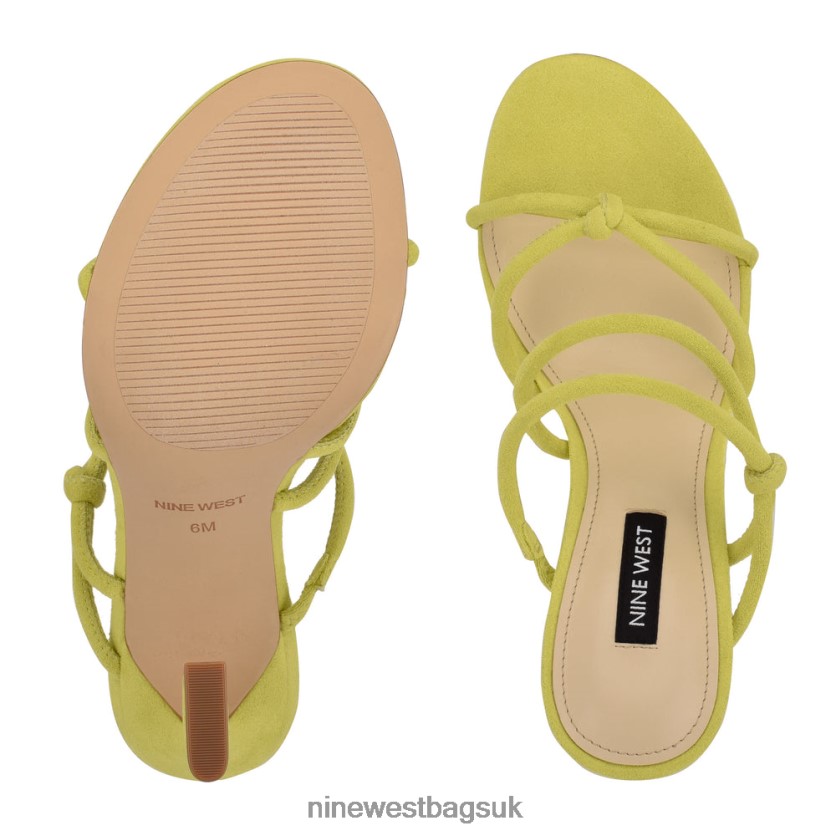 Nine West Kims Heeled Slide Sandals RFX40B617 - Nine West UK Yellow Suede