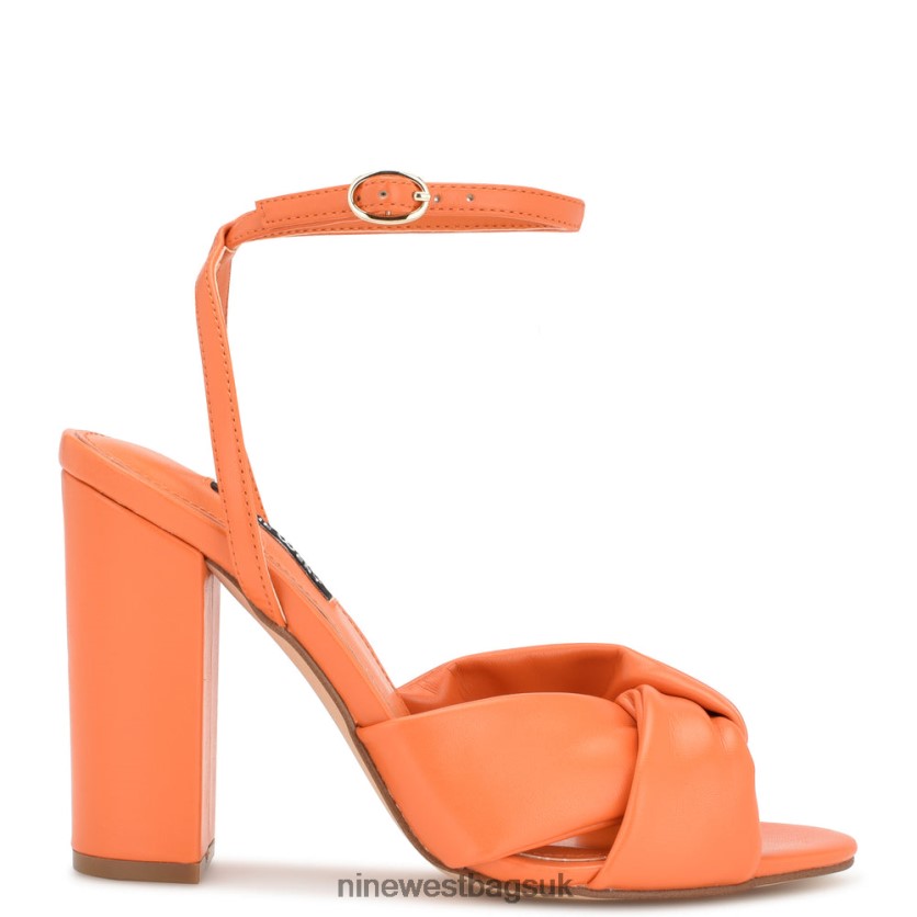 Nine West Larisa Heeled Sandals RFX40B294 - Nine West Sandals UK Orange