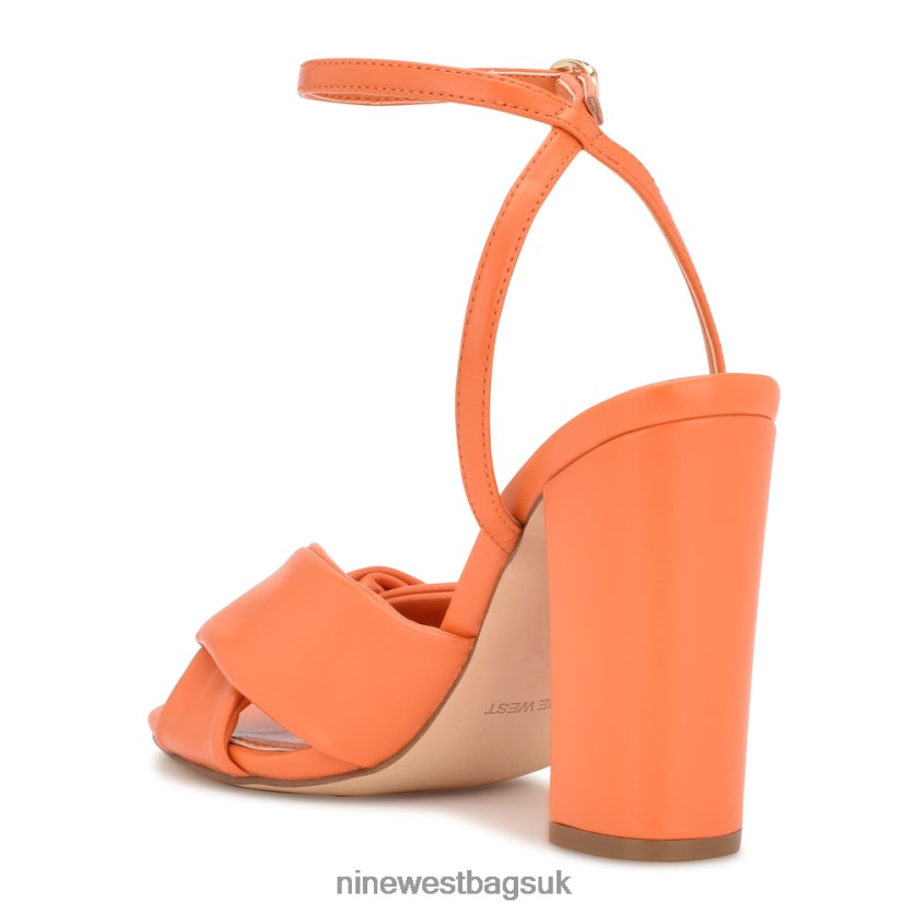 Nine West Larisa Heeled Sandals RFX40B294 - Nine West Sandals UK Orange