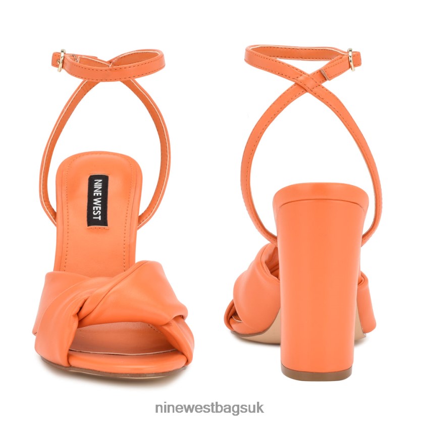 Nine West Larisa Heeled Sandals RFX40B294 - Nine West Sandals UK Orange