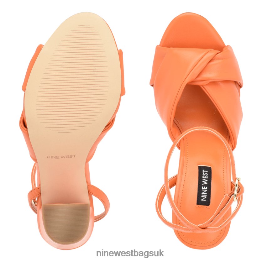 Nine West Larisa Heeled Sandals RFX40B294 - Nine West Sandals UK Orange