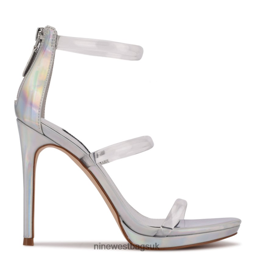 Nine West Leah Heeled Sandals RFX40B538 - Nine West Sandals UK Clear/Iridescent