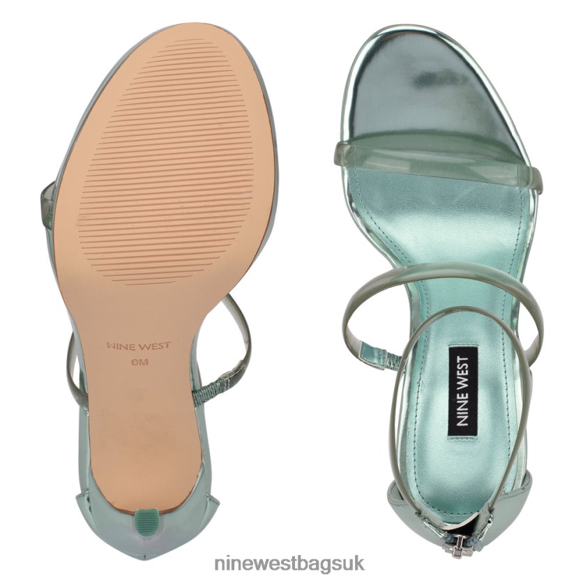Nine West Leah Heeled Sandals RFX40B540 - Nine West Bags UK Mint Metallic