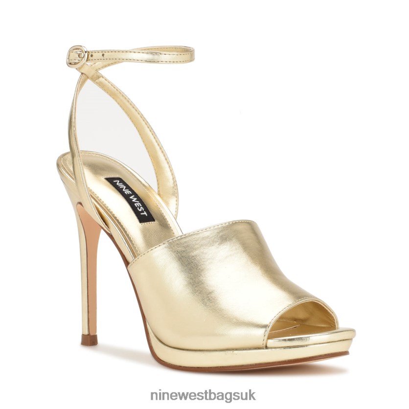 Nine West Limbery Anke Strap Sandals RFX40B358 - Nine West Sandals UK Platino