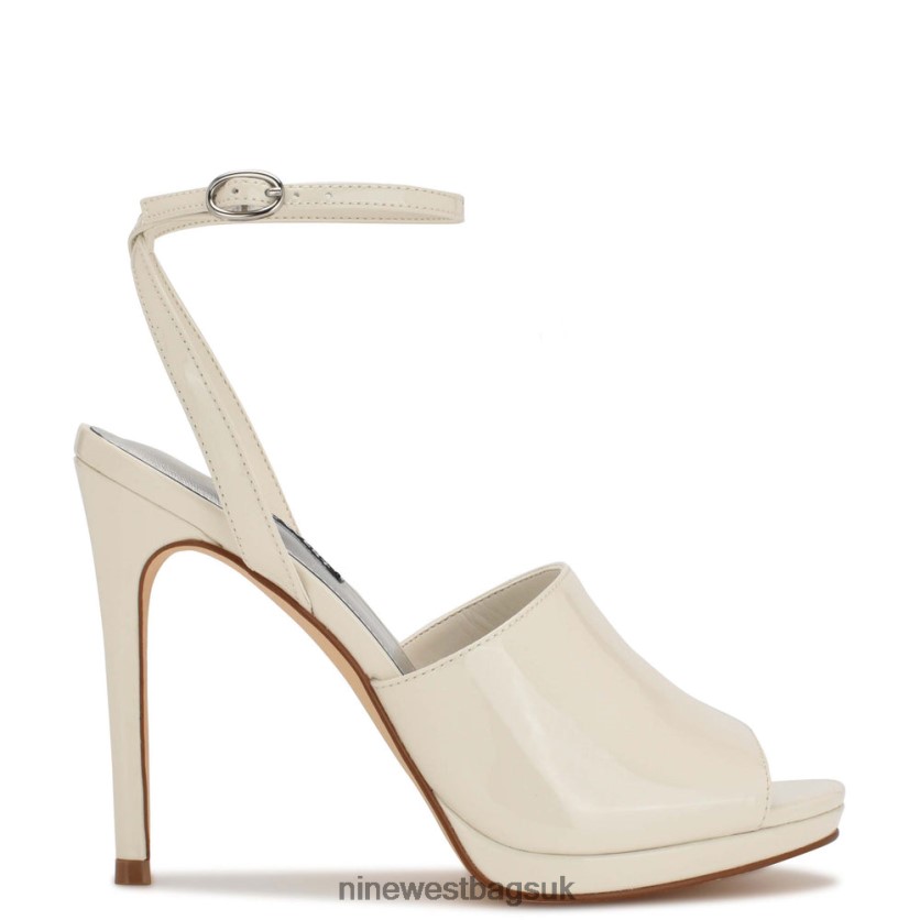Nine West Limbery Anke Strap Sandals RFX40B360 - Nine West Bags UK Chic Cream Patent