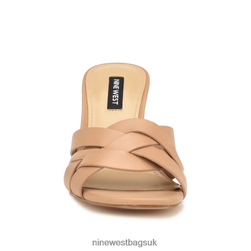 Nine West Linette Heeled Slide Sandals RFX40B130 - Nine West Sandals UK Natural
