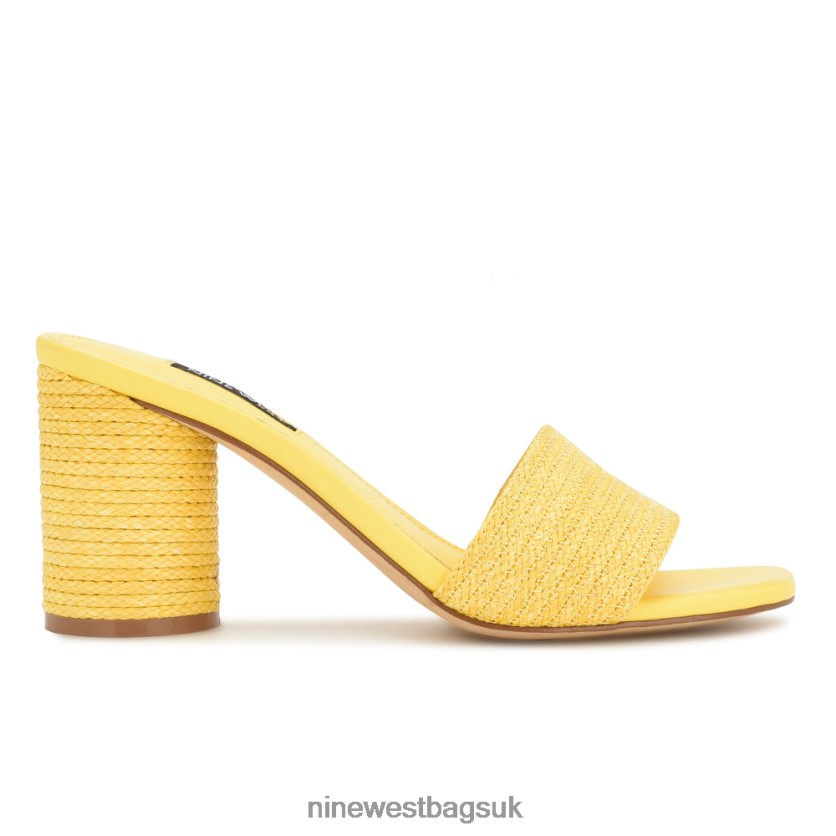 Nine West Mapeli Heeled Slide Sandals RFX40B140 - Nine West Bags UK Yellow