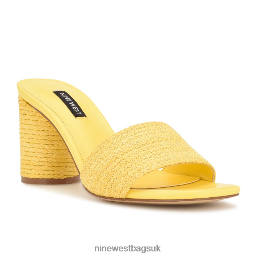 Nine West Mapeli Heeled Slide Sandals RFX40B140 - Nine West Bags UK Yellow