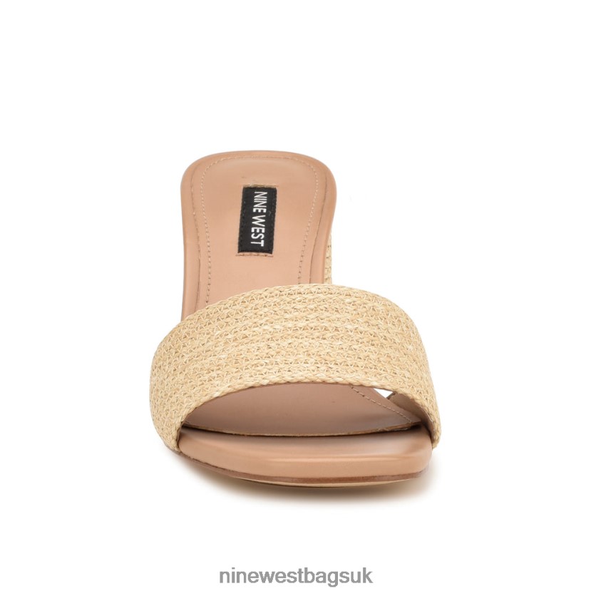 Nine West Mapeli Heeled Slide Sandals RFX40B142 - Nine West Sandals UK Natural