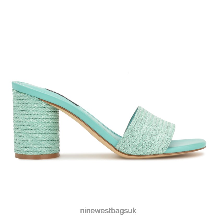 Nine West Mapeli Heeled Slide Sandals RFX40B144 - Nine West Bags UK Aqua Blue