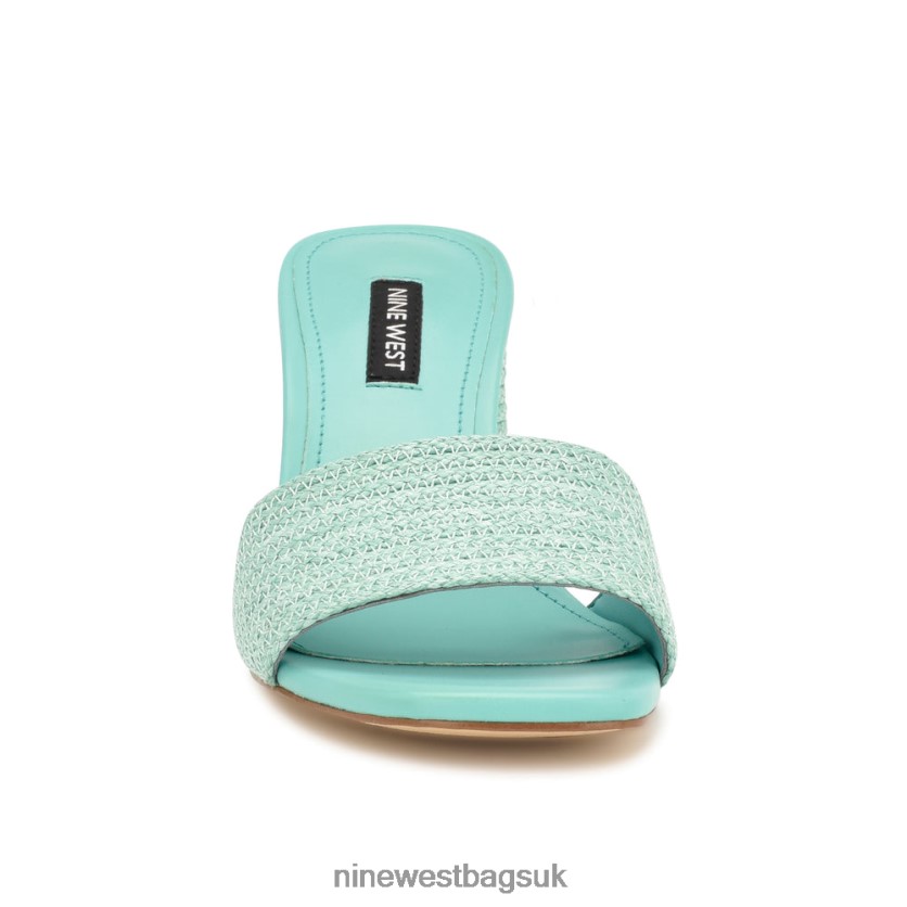 Nine West Mapeli Heeled Slide Sandals RFX40B144 - Nine West Bags UK Aqua Blue