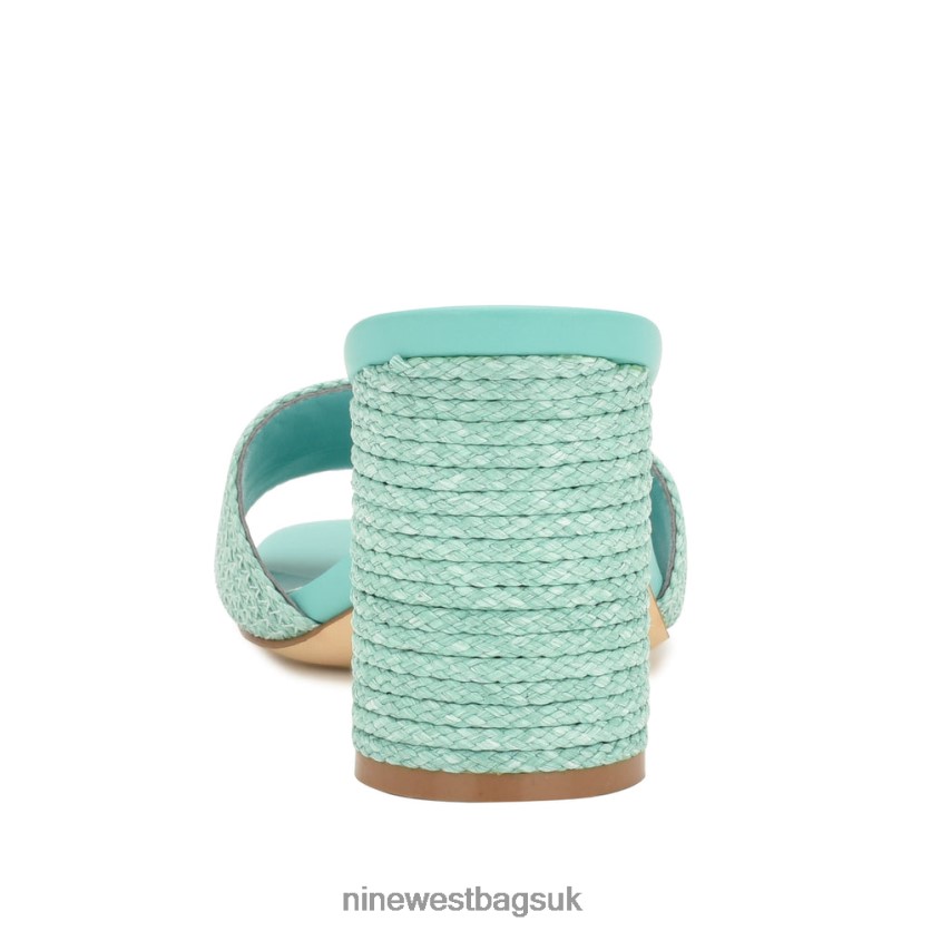 Nine West Mapeli Heeled Slide Sandals RFX40B144 - Nine West Bags UK Aqua Blue