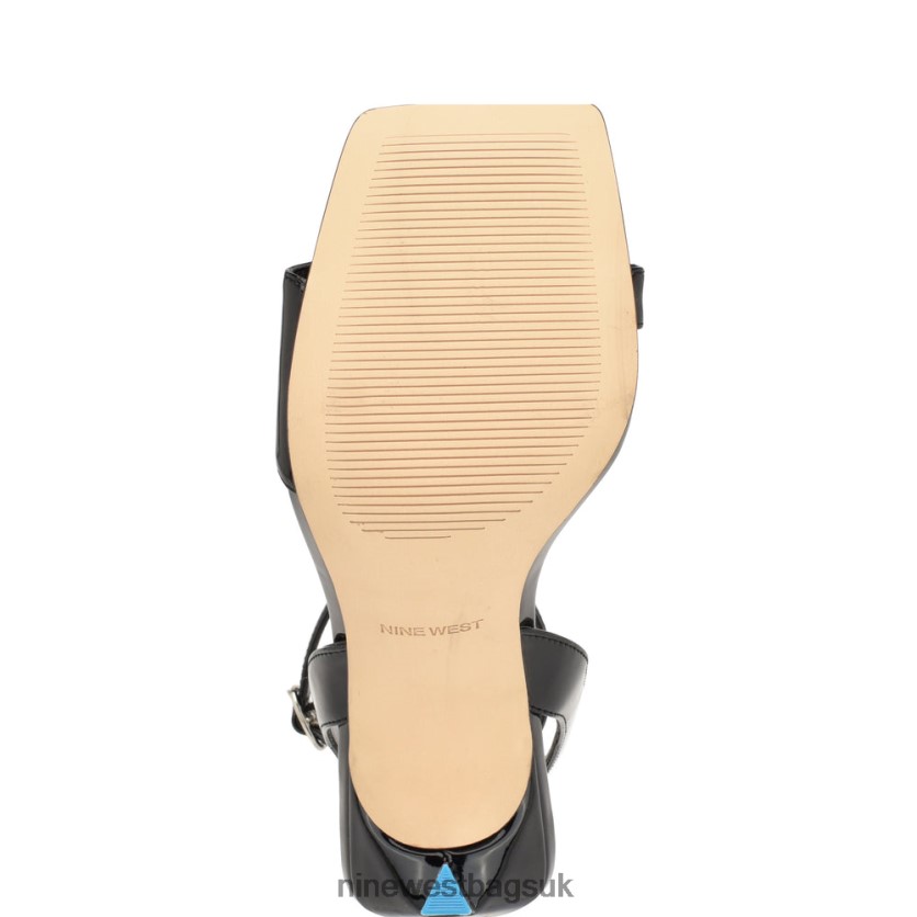Nine West Maris Heeled Sandals RFX40B1734 - Nine West Sandals UK Black Patent