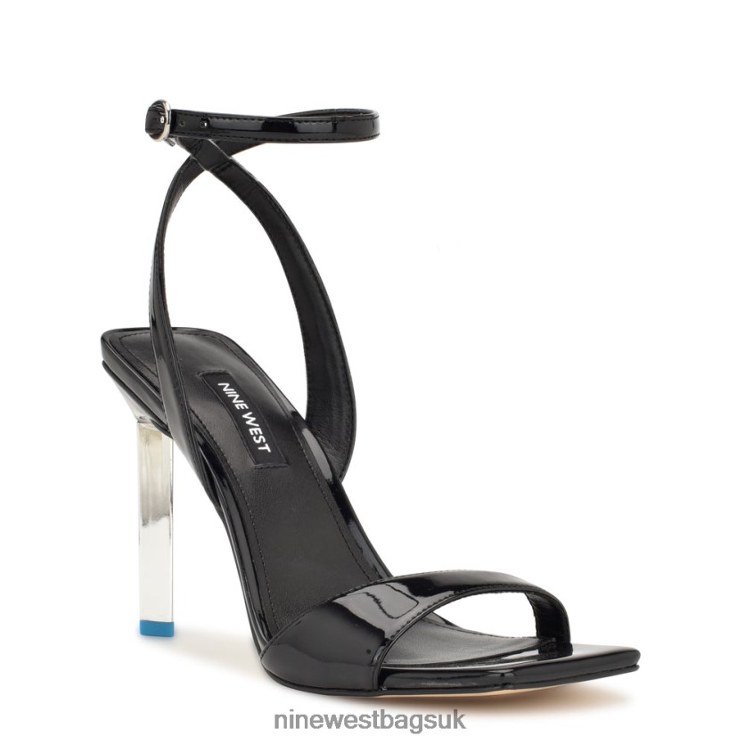Nine West Maris Heeled Sandals RFX40B223 - Nine West UK Sale Black Patent